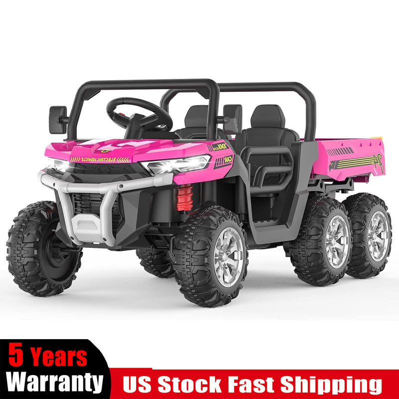 24V Pink 2-Seater Electric Ride-On Kids Dump Truck 4WD Off-Road with Remote Control Magic Cars Variant 0