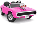 Pink 24V 2-Seat Licensed 1970 Dodge Charger R/T Electric Ride-On Car for Kids Magic Cars 10