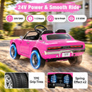 Pink 24V 2-Seat Licensed 1970 Dodge Charger R/T Electric Ride-On Car for Kids Magic Cars 6