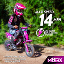 24V Pink Electric Ride-On Dirt Bike Toy Motorcycle for Kids and Teens M8TRX Magic Cars 1