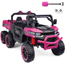 24V Pink Kids Electric Battery Dump Truck Ride-On Toy with Remote Control and MP3 Player, 7mph Magic Cars 0