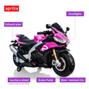 Pink 24V Electric Motorcycle for Kids - 6mph Ride-On Toy with Bluetooth and LED MP3 Magic Cars 3