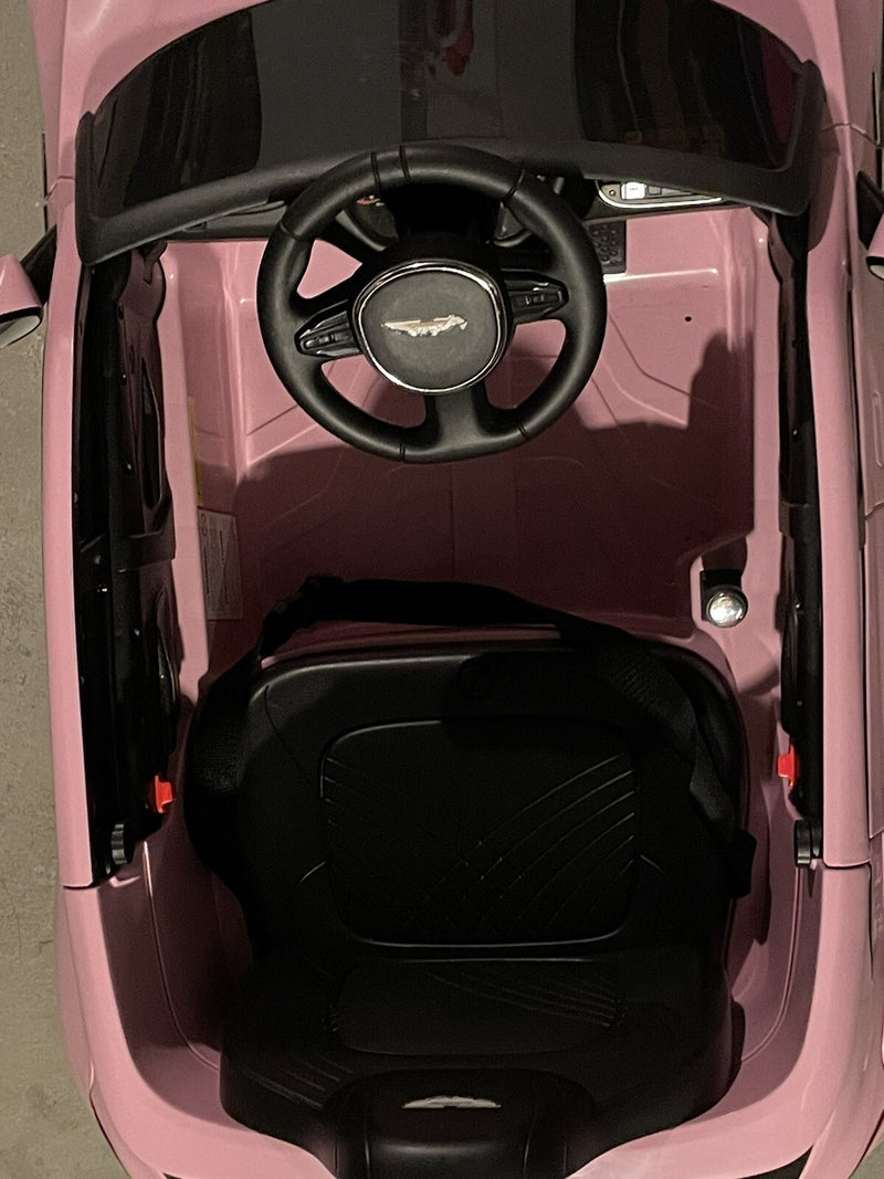 Pink Aston Martin Ride-On Toy Car for Kids Magic Cars 3
