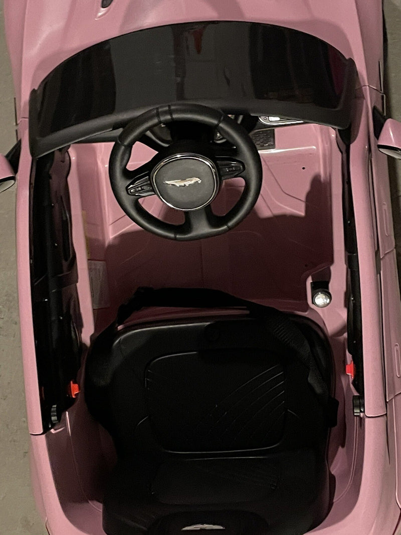 Pink Aston Martin Ride-On Toy Car for Kids Magic Cars 4
