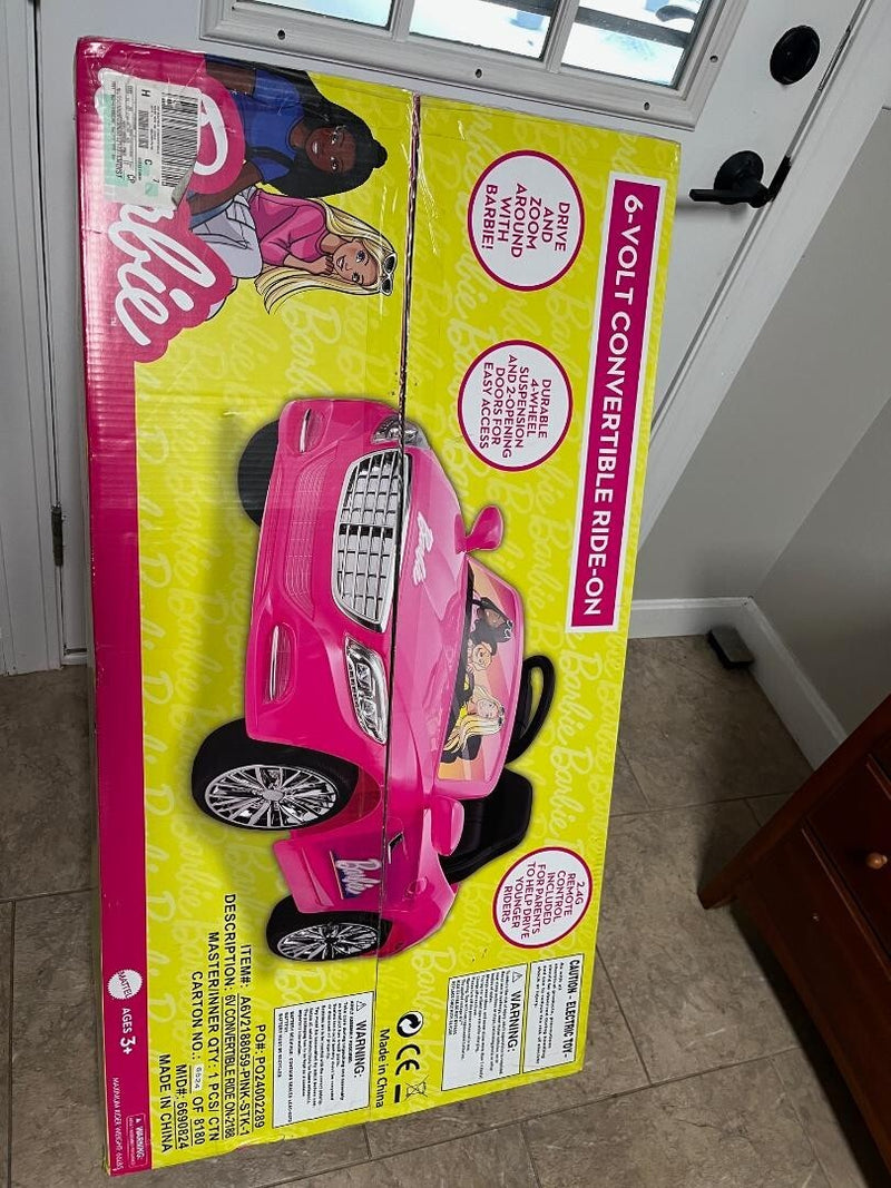 Pink Convertible Battery-Powered 6V Ride-On Car with Remote Control for Kids Ages 3+ Magic Cars 8