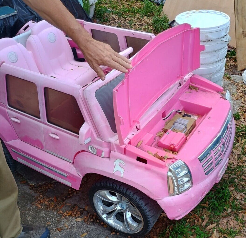 Pink Battery Operated Jeep Fire Truck for Girls Magic Cars 1