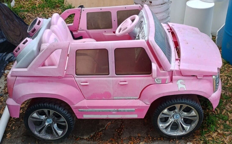 Pink Battery Operated Jeep Fire Truck for Girls Magic Cars 2