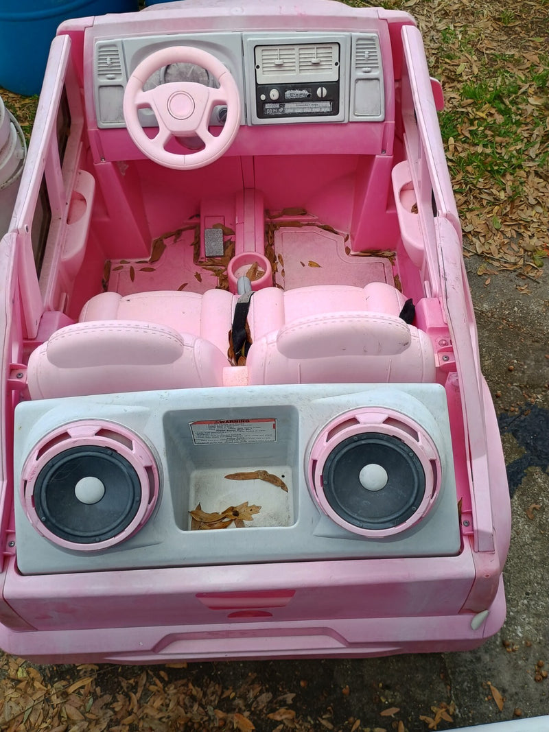 Pink Battery Operated Jeep Fire Truck for Girls Magic Cars 3
