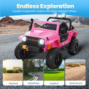 24V Pink Electric Kids Ride-On Jeep Car Toy with Remote Control Battery Powered Magic Cars 9