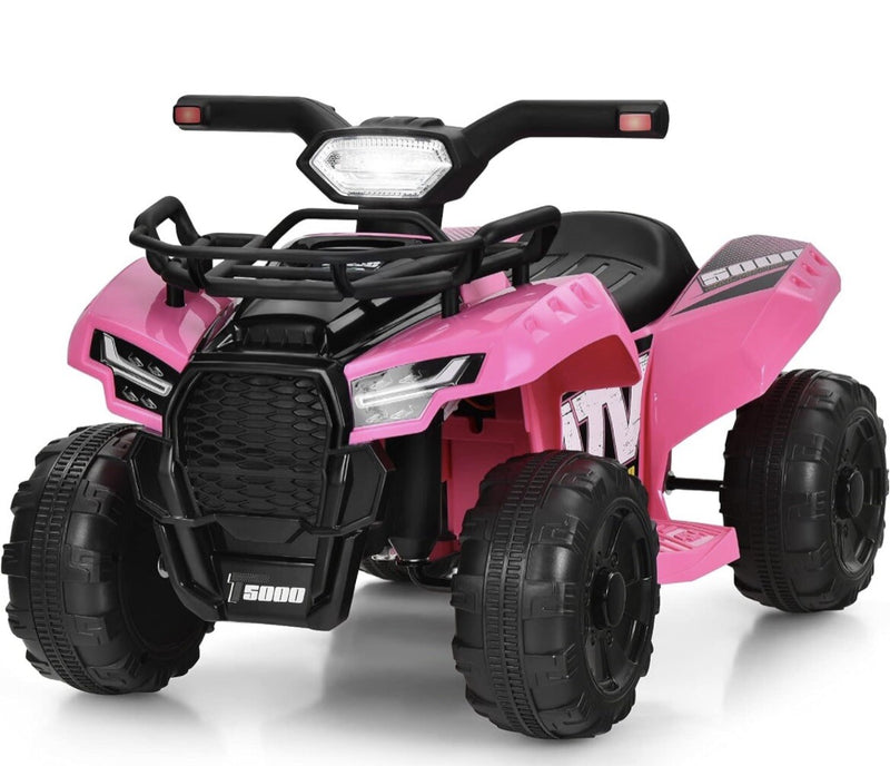 Pink Electric Kids ATV Ride-On Car with LED Lights and MP3 Player Magic Cars 0