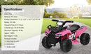 Pink Electric Kids ATV Ride-On Car with LED Lights and MP3 Player Magic Cars 1