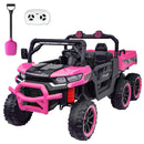 24V Pink 2-Seater Kids Electric 4WD Dump Truck Ride-On Car with Parental Remote Control Magic Cars Variant 0