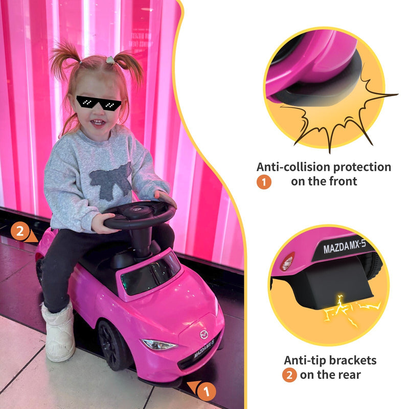 Pink Toddler Push Ride-On Car Toy Stroller for Ages 1-4, Supports up to 50 lbs Magic Cars 2