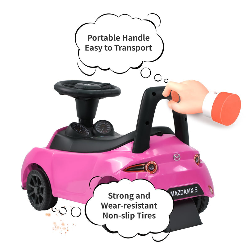 Pink Toddler Push Ride-On Car Toy Stroller for Ages 1-4, Supports up to 50 lbs Magic Cars 3