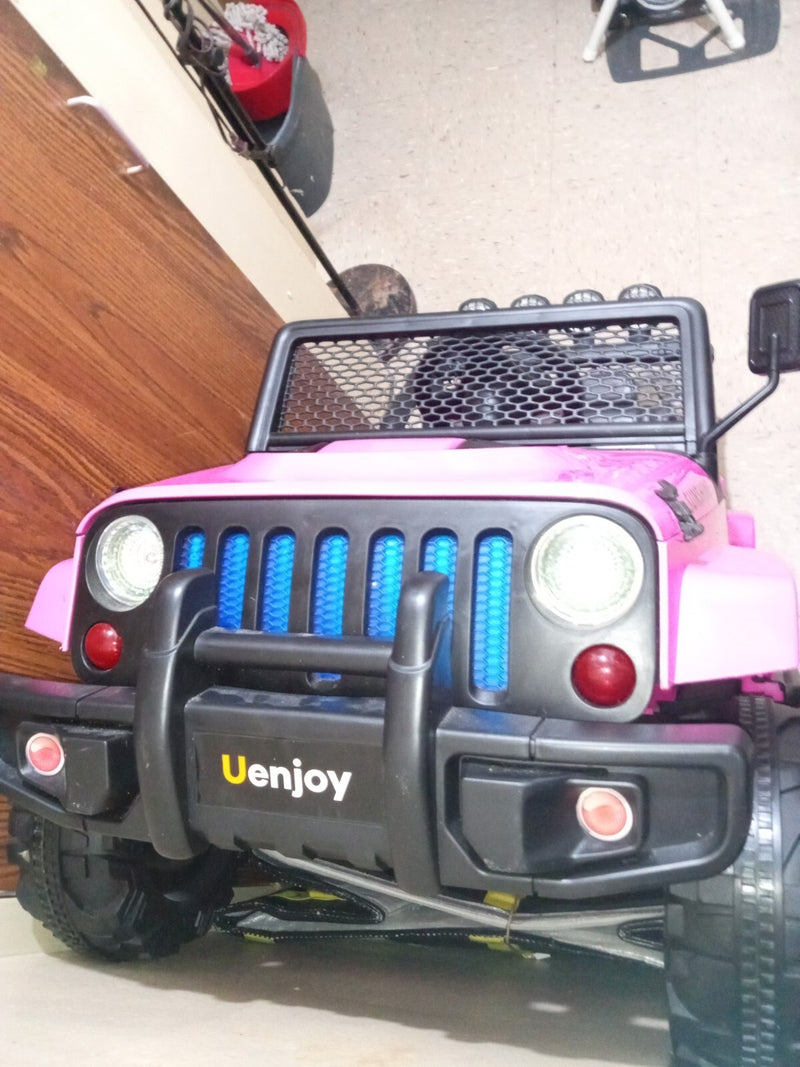 12V Pink Electric Ride-On Truck for Girls with Power Wheels Magic Cars Variant 0