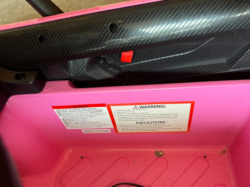 Pink Licensed 12V Lamborghini Aventador Kids Battery-Powered Ride-On Car Lightly Used Magic Cars 10