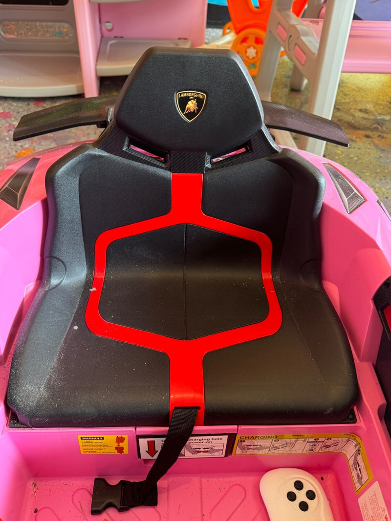 Pink Licensed 12V Lamborghini Aventador Kids Battery-Powered Ride-On Car Lightly Used Magic Cars 4