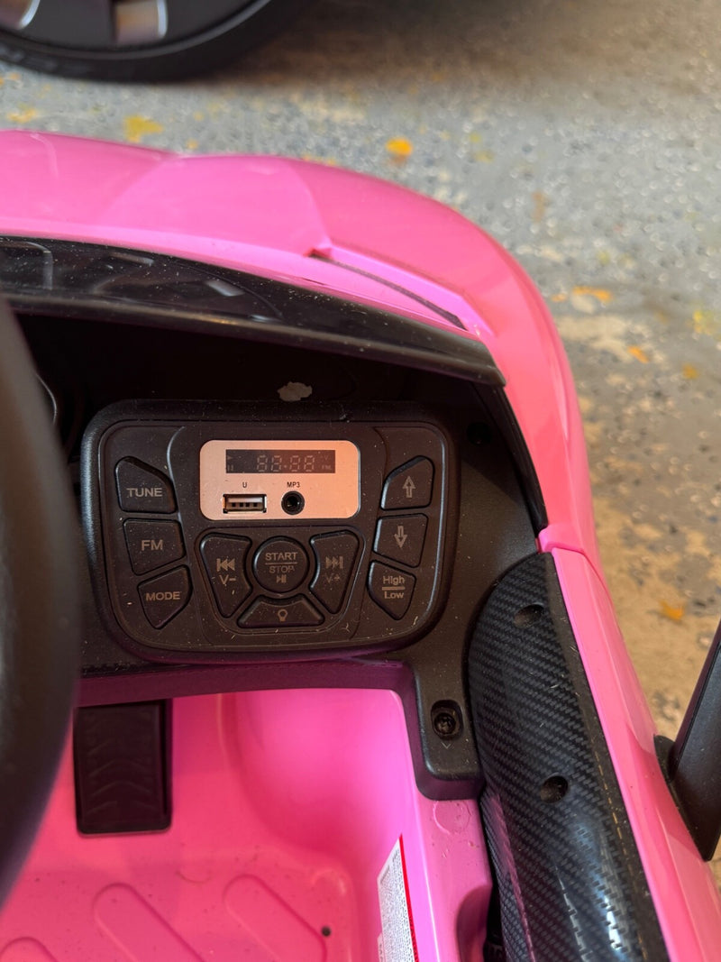 Pink Licensed 12V Lamborghini Aventador Kids Battery-Powered Ride-On Car Lightly Used Magic Cars 6