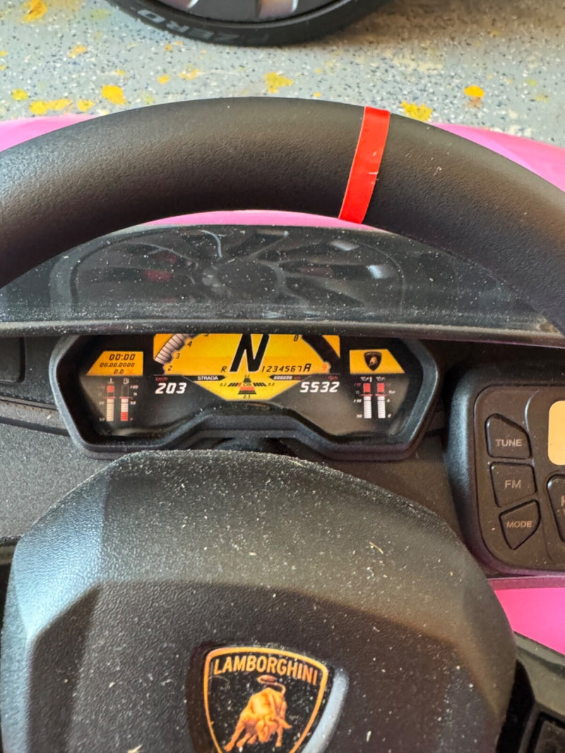 Pink Licensed 12V Lamborghini Aventador Kids Battery-Powered Ride-On Car Lightly Used Magic Cars 9