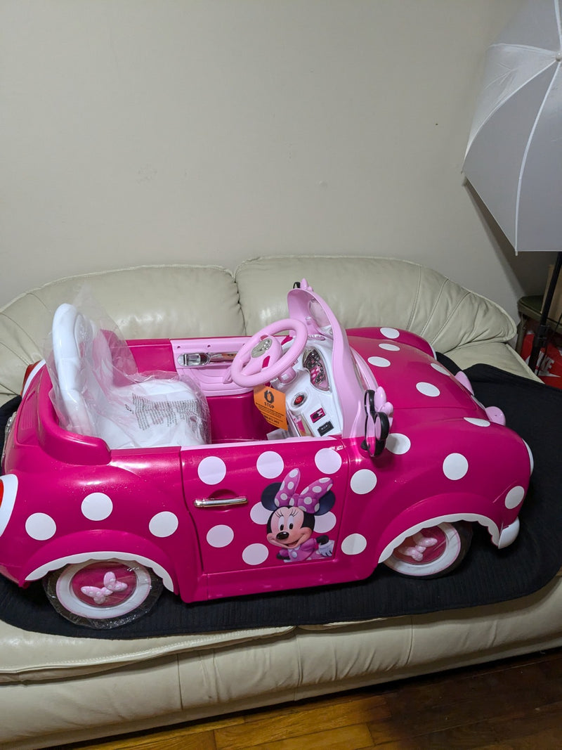 Pink Convertible Electric Ride-On Car for Girls with Working Headlights Magic Cars Variant 0