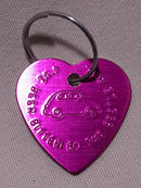 Pink Plated Beetle Bug Key Ring Tag for Keys Magic Cars Variant 0