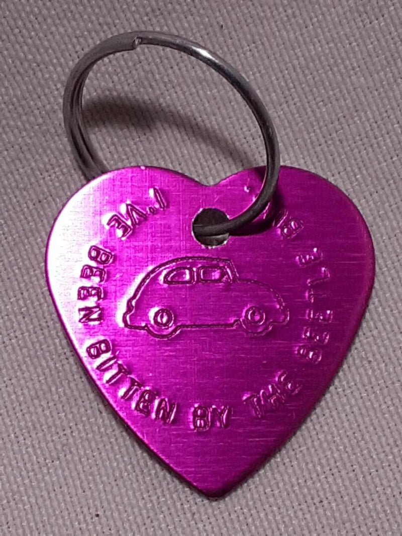 Pink Plated Beetle Bug Key Ring Tag for Keys Magic Cars Variant 0