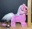 Adorable Pink Plush Pony Horse Stuffed Animal Toy with Walking Neigh - 9" Magic Cars 11