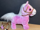 Adorable Pink Plush Pony Horse Stuffed Animal Toy with Walking Neigh - 9" Magic Cars 2