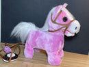 Adorable Pink Plush Pony Horse Stuffed Animal Toy with Walking Neigh - 9" Magic Cars 3