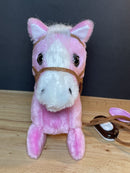 Adorable Pink Plush Pony Horse Stuffed Animal Toy with Walking Neigh - 9" Magic Cars 4
