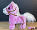 Adorable Pink Plush Pony Horse Stuffed Animal Toy with Walking Neigh - 9" Magic Cars 5