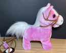 Adorable Pink Plush Pony Horse Stuffed Animal Toy with Walking Neigh - 9" Magic Cars 8