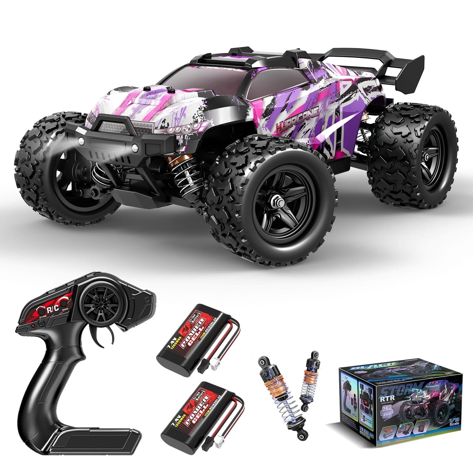 Pink Remote Control Car Pink Remote Control 1:18 Scale Fast RC Car for Girls with Speeds Over