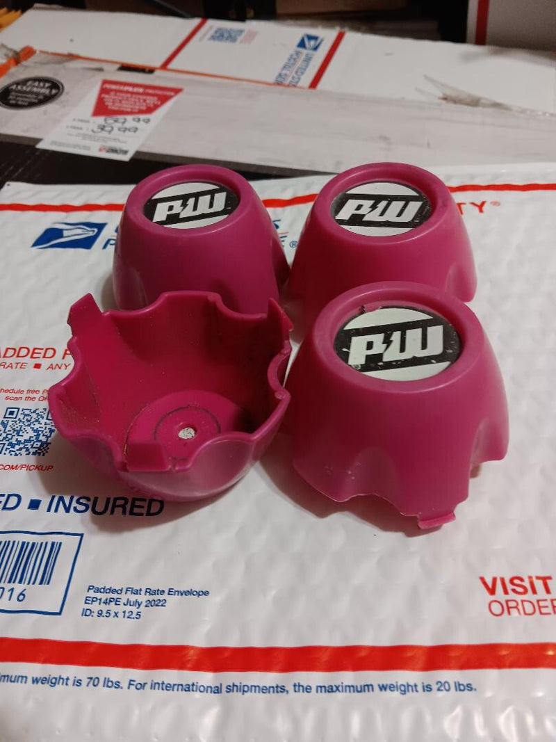 Pink Short Power Wheel Center Caps Set for Dune Buggy Dune Racer Magic Cars Variant 0