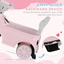 Pink Interactive Ride-On Toy with Safety Horn for Toddlers 18–36 Months Magic Cars 3