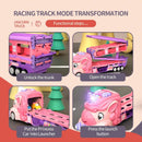 Magical Pink Unicorn Race Track Set with 9 Mini Cars for Girls Magic Cars 2