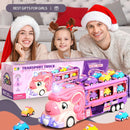 Magical Pink Unicorn Race Track Set with 9 Mini Cars for Girls Magic Cars 4