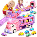 Magical Pink Unicorn Race Track Set with 9 Mini Cars for Girls Magic Cars Variant 0