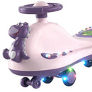 Pink Wiggle Car with Universal Wheels, Quiet Music, and Light Effects for Outdoor Riding Magic Cars 5