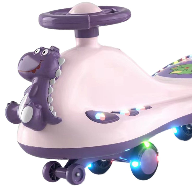 Pink Wiggle Car with Universal Wheels, Quiet Music, and Light Effects for Outdoor Riding Magic Cars 5