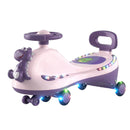 Pink Wiggle Car with Universal Wheels, Quiet Music, and Light Effects for Outdoor Riding Magic Cars 7