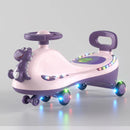 Pink Wiggle Car with Universal Wheels, Quiet Music, and Light Effects for Outdoor Riding Magic Cars 9