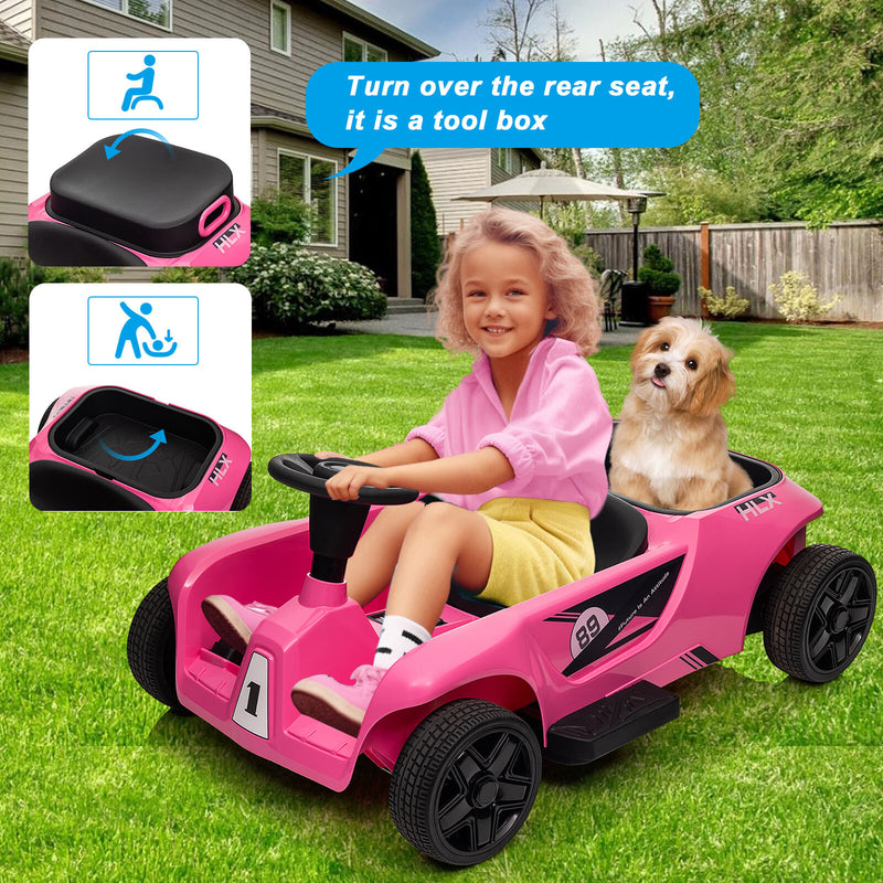 24V Rechargeable 2-Seater Kids Ride-On Car with Music, Remote Control – Available in Pink, Yellow, Blue, and Red Magic Cars 6