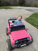 24 Volt 2 Seater 4x4 Electric Ride On Jeep Style Rubber Tires Fully Loaded Truck UTV ATV For Kids W/Magic Cars® Wireless Parental Control
