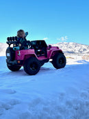 24 Volt 2 Seater 4x4 Electric Ride On Jeep Style Rubber Tires Fully Loaded Truck UTV ATV For Kids W/Magic Cars® Wireless Parental Control