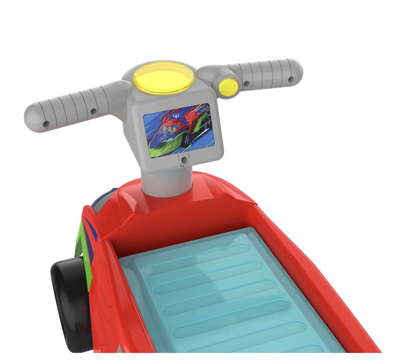 Seeker Ride-On Toy with 2 Mini Vehicles and Sounds for Kids Ages 1-3 Magic Cars 4