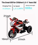 Red Plastic 6V Electric Kids Motorcycle Toy Car Magic Cars 3