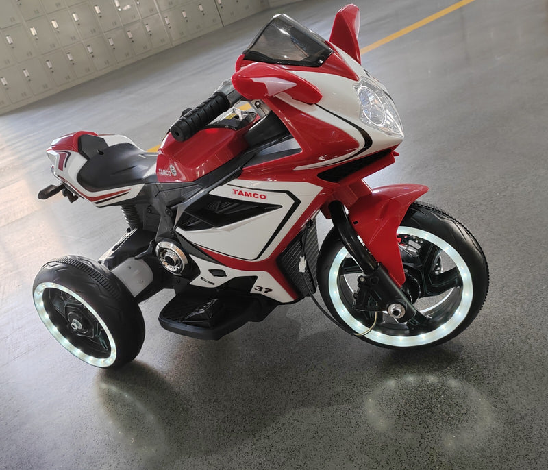 Red 6V Plastic Electric Motorcycle Toy for Kids Magic Cars 2