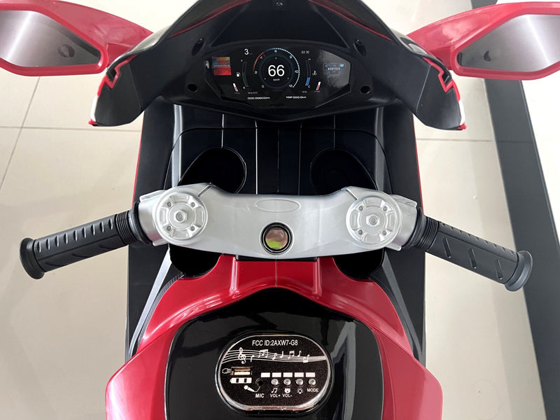 Red 6V Plastic Electric Motorcycle Toy for Kids Magic Cars 7