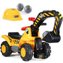 Toddler Excavator Digger with Helmet - Ride-On Construction Vehicle Magic Cars Variant 0